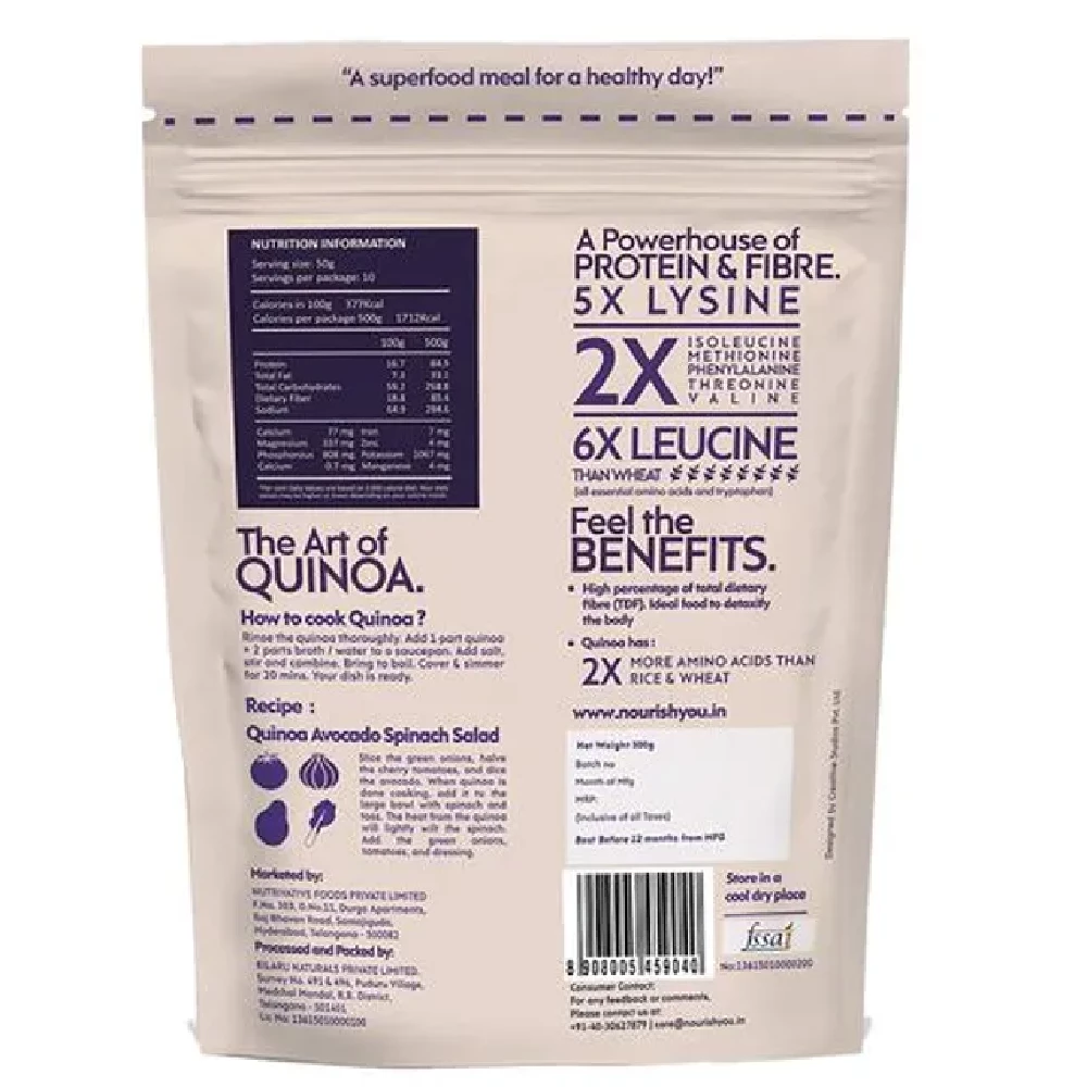 Nourish you Certified Organic Black Quinoa, 500 g-2.webp